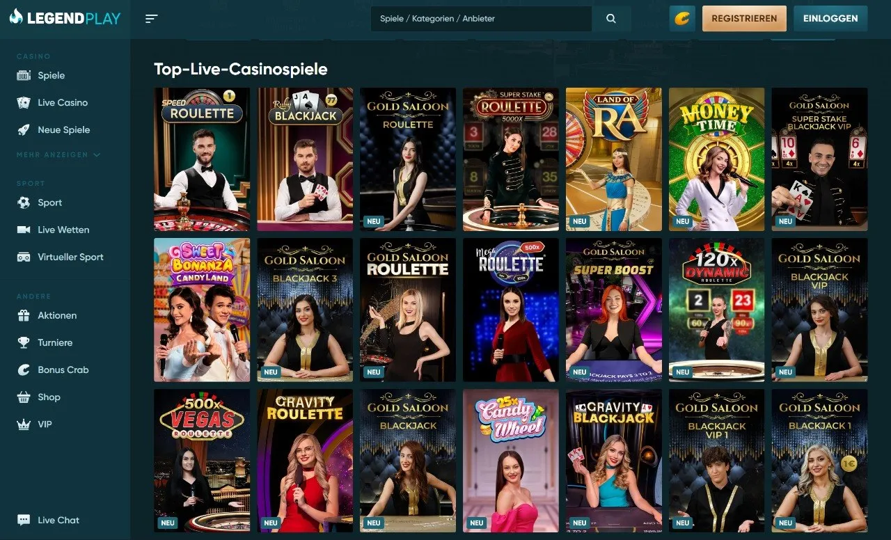 Live Casino mit echten Dealern